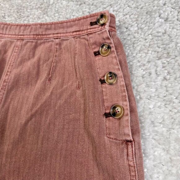 Free People Clean Mod Utility High Waist Wide Leg Crop Pant Mauve Pink - Picture 5 of 8